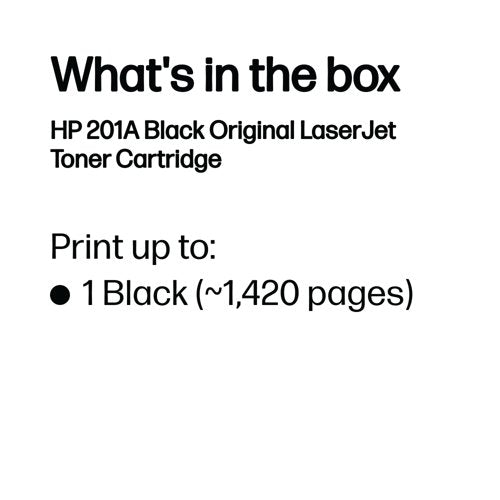 HP 201A Original LaserJet Toner Cartridge Black CF400A