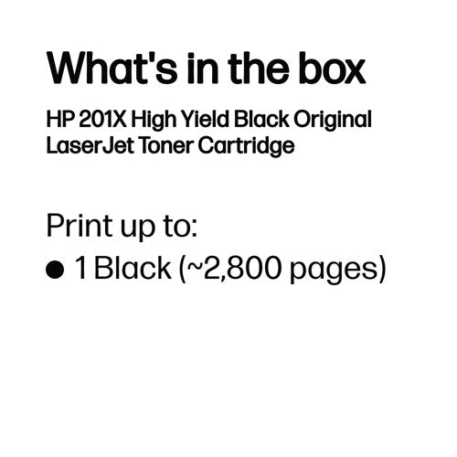HP 201X Original LaserJet Toner Cartridge High Yield Black CF400X