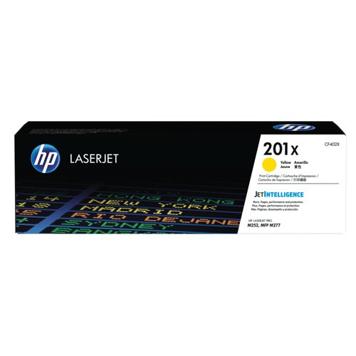 HP 201X Original LaserJet Toner Cartridge High Yield Yellow CF402X