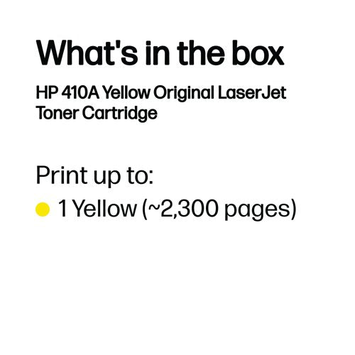 HP 410A Original LaserJet Toner Cartridge Yellow CF412A