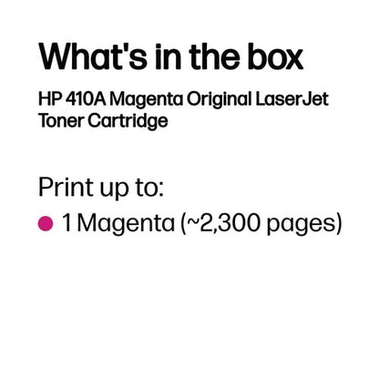 HP 410A Original LaserJet Toner Cartridge Magenta CF413A