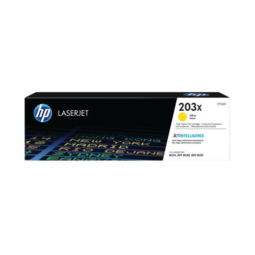 HP 203X Original LaserJet Toner Cartridge High Yield Yellow CF542X