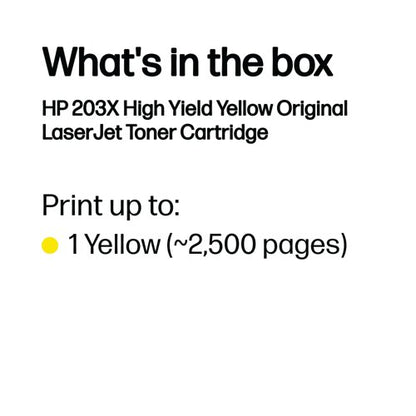 HP 203X Original LaserJet Toner Cartridge High Yield Yellow CF542X