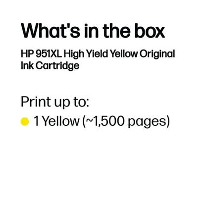 HP 951XL Original Ink Cartridge High Yield Yellow CN048AE