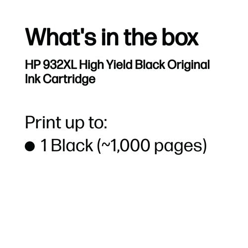 HP 932XL Original Ink Cartridge High Yield Black CN053AE