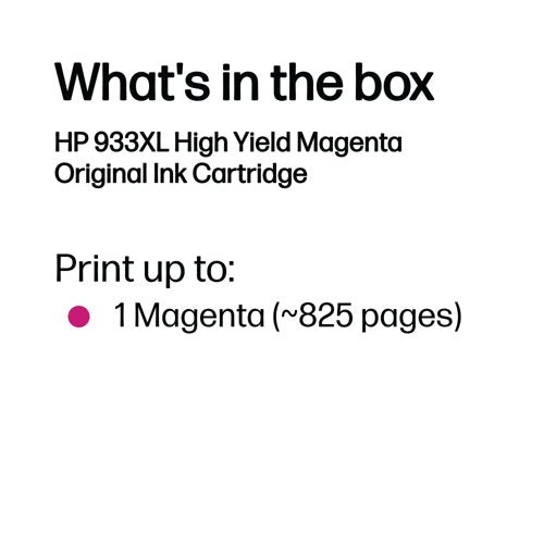 HP 933XL Original Ink Cartridge High Yield Magenta CN055AE
