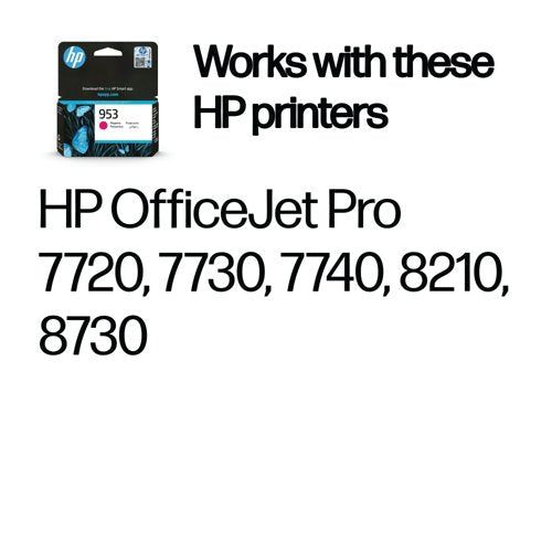 HP 953 Original Ink Cartridge 9-ml Magenta F6U13AE