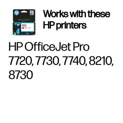 HP 953 Original Ink Cartridge 9-ml Magenta F6U13AE