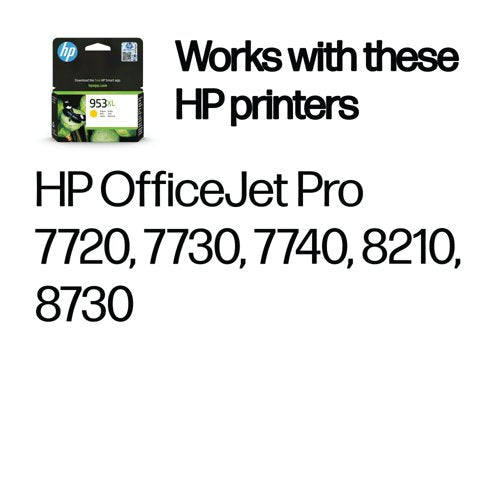 HP 953XL Original Ink Cartridge High Yield Yellow F6U18AE