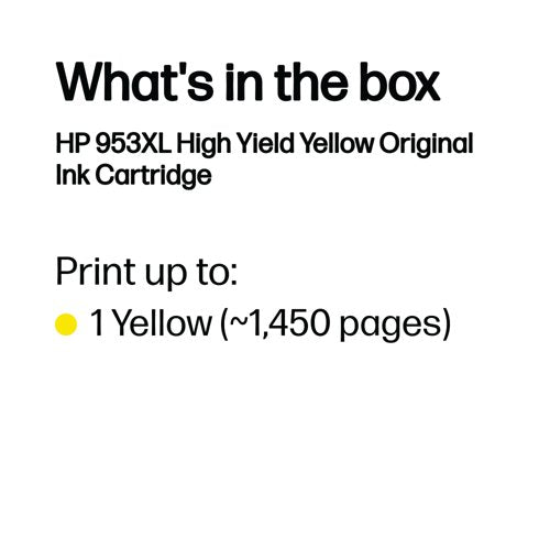 HP 953XL Original Ink Cartridge High Yield Yellow F6U18AE
