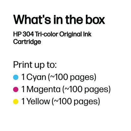 HP 304 Original Ink Cartridge 2-ml Tri-color N9K05AE