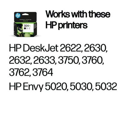 HP 304XL Original Ink Cartridge High Yield Black N9K08AE#BGX