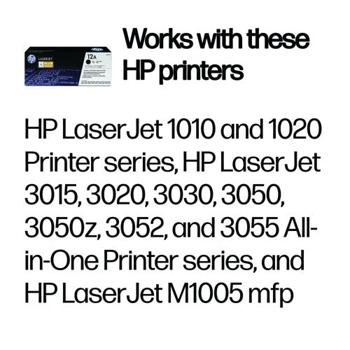 HP 12A Original LaserJet Toner Cartridge Black Q2612A