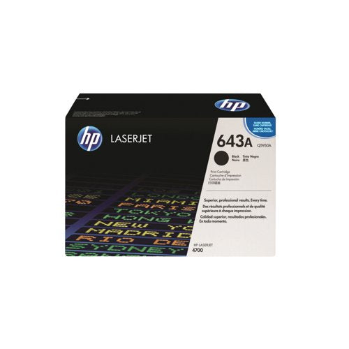 HP 643A Original LaserJet Toner Cartridge Black Q5950A