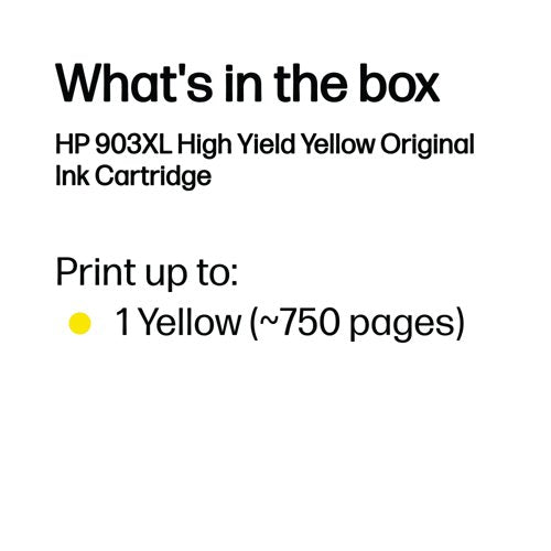HP 903XL Original Ink Cartridge High Yield Yellow T6M11AE