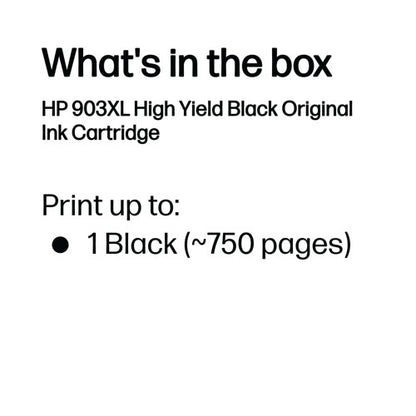 HP 903XL Original Ink Cartridge High Yield Black T6M15AE