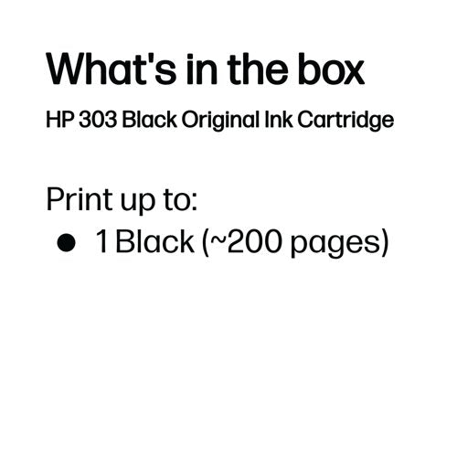HP 303 Original Ink Cartridge 4-ml Black T6N02AE