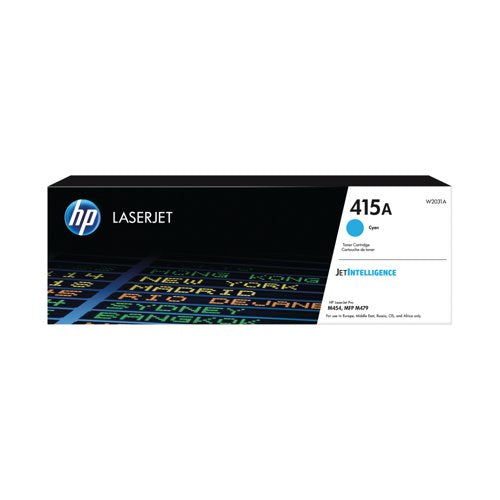 HP 415A Original LaserJet Toner Cartridge Cyan W2031A