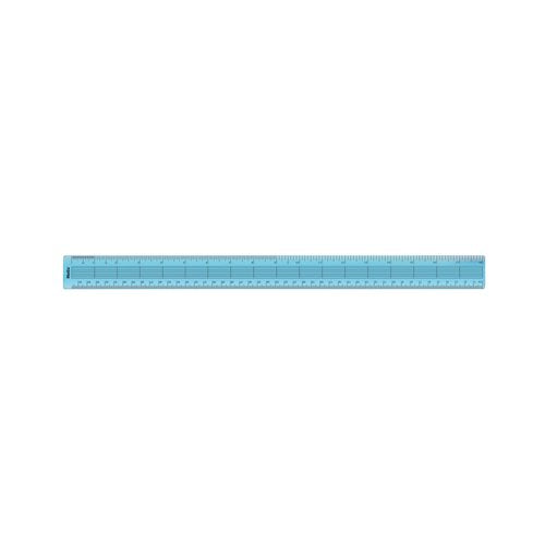 Helix Shatterproof Ruler Gridded 45cm/18inch Blue Pack of 10