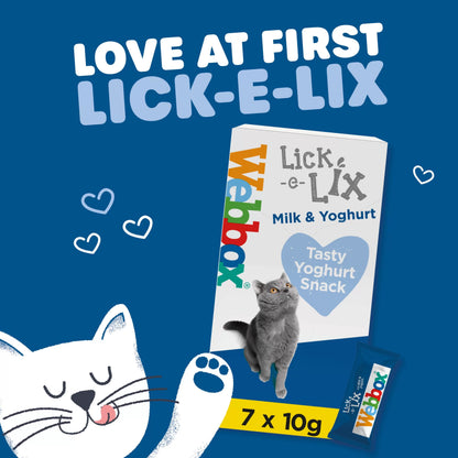 Webbox Lick-e-Lix Cat Treats Milk & Yoghurt 7 Sachets