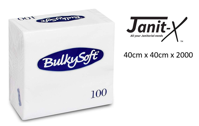 Bulky Soft Paper Lunch Napkins White 33cm x 33cm 100's