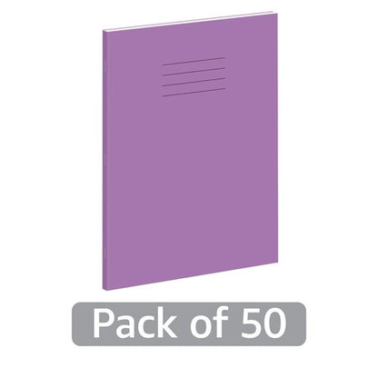 Hamelin Exercise Book 8mm Lined 80 Page A4+ Purple (Pack of 50) 400206239