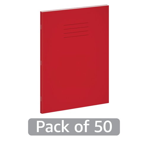 Hamelin Exercise Book 8mm Lined 80 Page A4+ Red (Pack of 50) 400206470