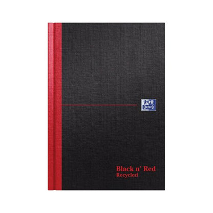 Black n' Red Casebound Ruled Recycled Hardback Notebook 192 Pages A5 (Pack of 5) 100080430
