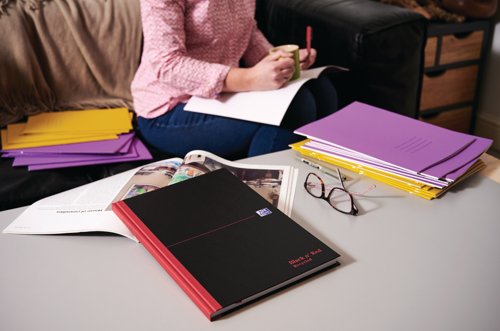 Black n' Red Casebound Recycled Hardback Notebook 192 Pages A4 (Pack of 5) 100080530