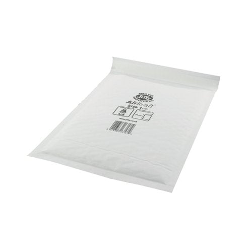 Jiffy AirKraft 1 Bubble Lined Mailer Multi White Pack of 10 MMUL03318