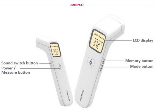 Jumper Non-Contact Forehead Infrared Thermometer