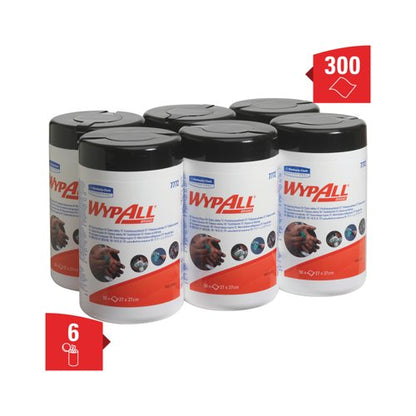 Wypall Industrial Cleaning Wipes x50 270x270mm Green Pack of 6 7772