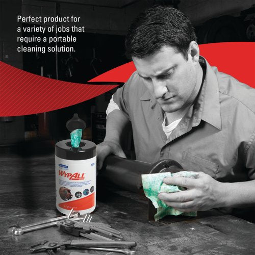 Wypall Industrial Cleaning Wipes x50 270x270mm Green Pack of 6 7772