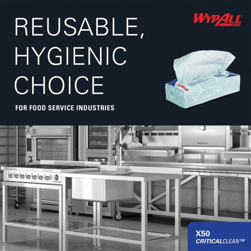 Wypall Interfolded Cleaning Cloths Green Pack of 50 7442
