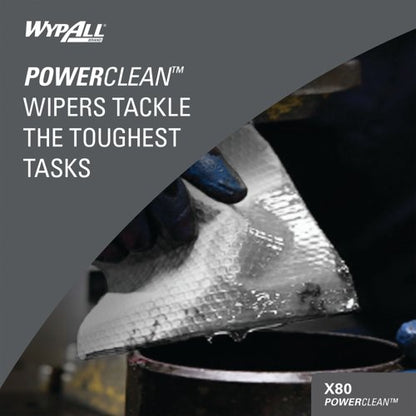 Wypall X80 Power Clean Midi Cleaning Wiper Roll x180 White 8252