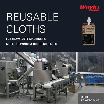 Wypall X80 Power Clean Midi Cleaning Wiper Roll x180 White 8252