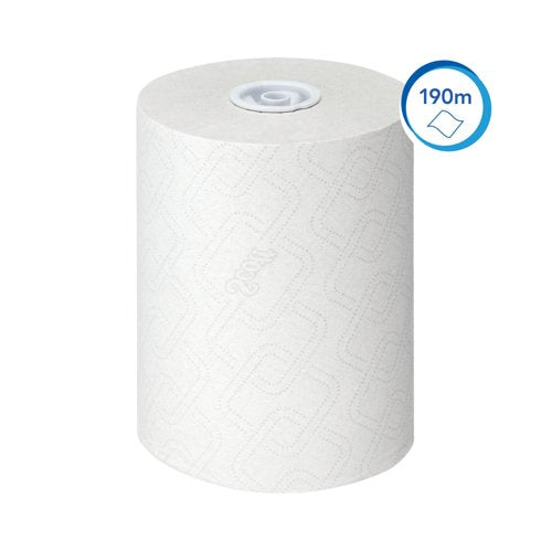 Scott Slimroll Paper Hand Towel Roll 1-Ply 190m White Pack of 6 6695