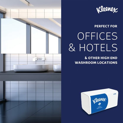 Kleenex V-Fold Paper Hand Towels 3-Ply x96 Towels Pack of 15 6710
