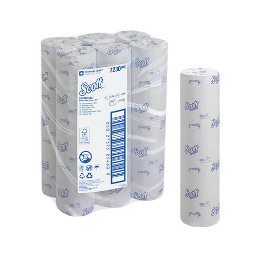 Scott Extra Couch Cover Roll 2-Ply x200 Sheets Blue Pack of 6 7230