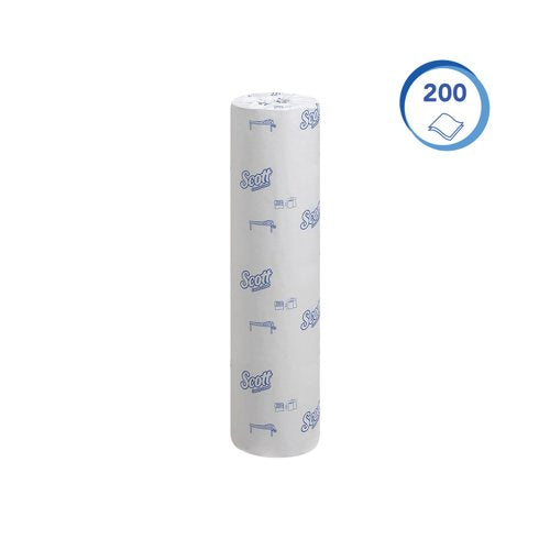 Scott Essential Couch Cover Roll 1-Ply x200 Sheets Blue Pack of 6 7343