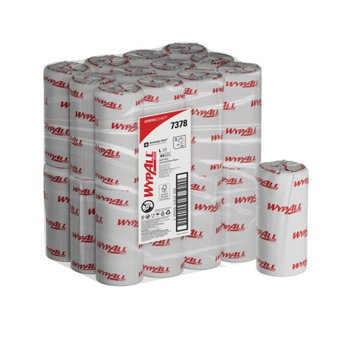 Wypall L10 Cleaning Paper Wipes 1-Ply x165 Wipes Blue Pack of 12 7378