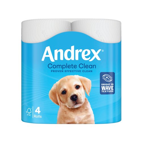 Andrex Toilet Tissue 2-Ply 4x6 Rolls White Pack of 24 4480125
