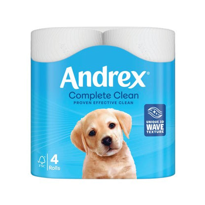 Andrex Toilet Tissue 2-Ply 4x6 Rolls White Pack of 24 4480125