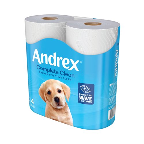 Andrex Toilet Tissue 2-Ply 4x6 Rolls White Pack of 24 4480125