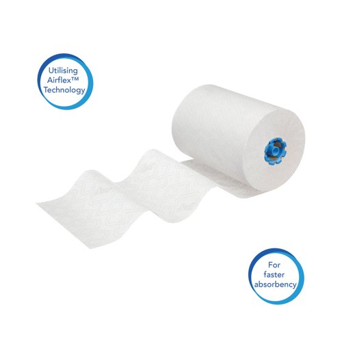 Scott Paper Hand Towel Roll 1-Ply E-Roll 380m White Pack of 6 6638