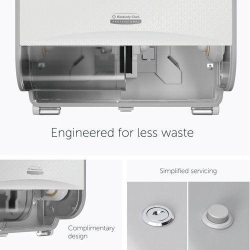 Kimberly Clark ICON 2 Roll Toilet Paper Dispenser White Mosaic 53945