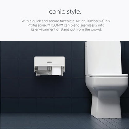 Kimberly Clark ICON 2 Roll Toilet Paper Dispenser White Mosaic 53945