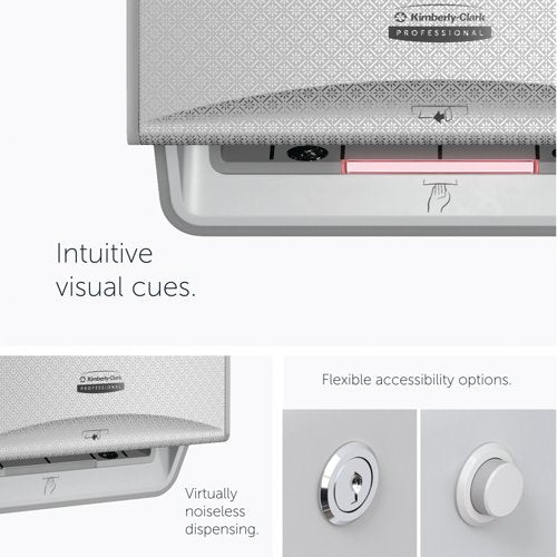 Kimberly Clark ICON Automatic Rolled Hand Towel Dispenser Silver 53691