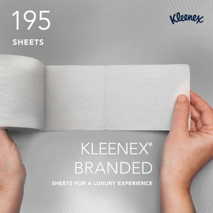 Kleenex Toilet Tissue 3-Ply x195 White 9 Rolls x8 Pack of 72 8459