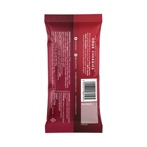 Forest Feast Belgian Dark Chocolate Sour Cherries Impulse40g (Pack of 12) 06020